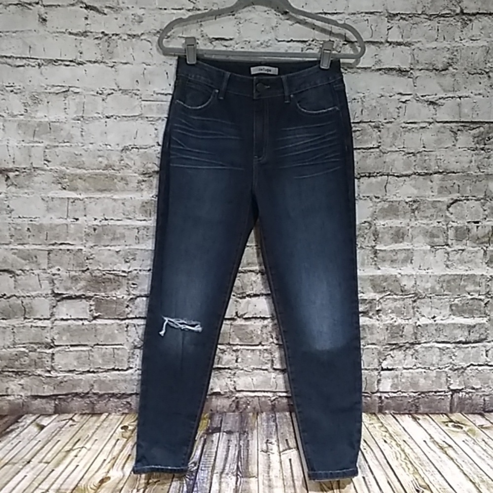 Distressed Skinny Blue Jeans